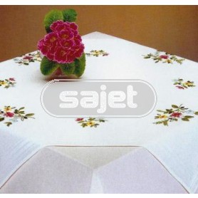 steelsteekdekservet viooltjes, wit