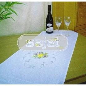 steelsteekloper gele rozen met papavers, wit