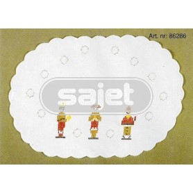 kruis/steelsteekkleedje drie koningen, wit