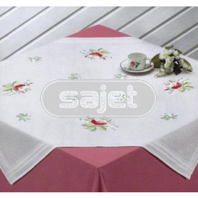 steelsteekdekservet pioenrozen, wit