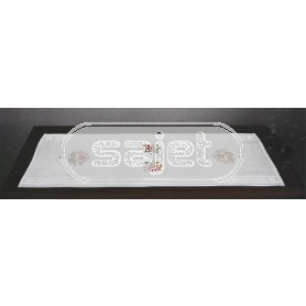 steelsteekloper papavers met klokjesbloemen, wit