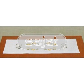 kruissteekloper rozen met anemonen, wit