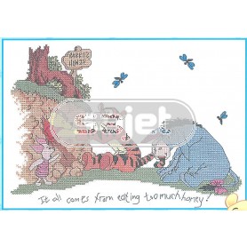 borduurpakket winnie de pooh eet te veel