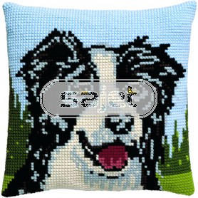 kruissteekkussen border collie