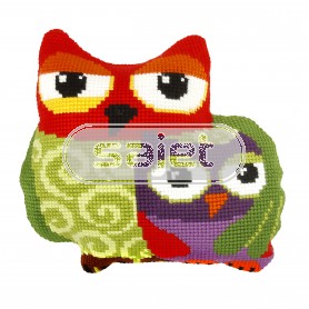 kruissteekkussen uil met jong