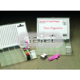 2x opbergdoos borduurgaren 17 vakjes (incl. 2x100 wikkelkaartjes) 