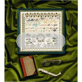 borduurpakket merklap, biedermeier