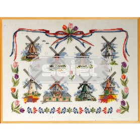 borduurpakket hollandse molens