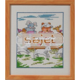 borduurpakket bobbi/happy friends, lente
