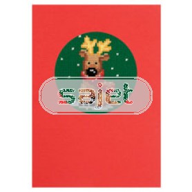 borduurpakket kerstkaart, rendier