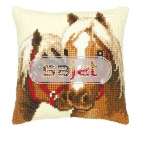 kruissteekkussen paarden