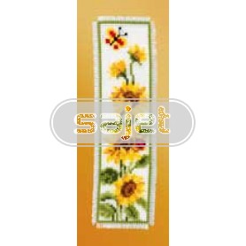 borduurpakket boekenlegger, zonnebloemen
