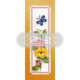 borduurpakket boekenlegger, waterlelies met vlinder