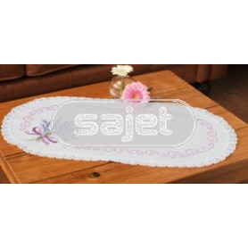 kruissteekkleedje lavendel, wit