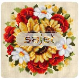 kruissteekkussen bloemen