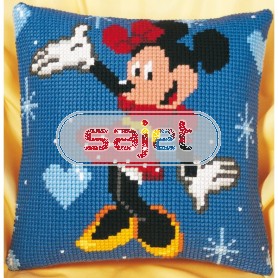kruissteekkussen mickey mouse, minnie