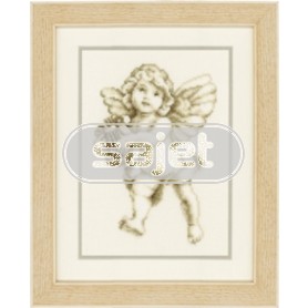 borduurpakket engeltje bespeelt harp