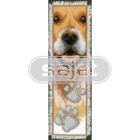 borduurpakket boekenlegger, hond/pootafdruk