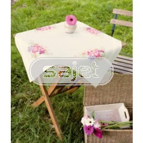kruis/steelsteekdekservet hortensia met bloemen, wit