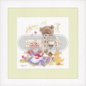 borduurpakket popcorn bear, candyfloss leest voor…