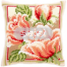 kruissteekkussen rose rozen-2