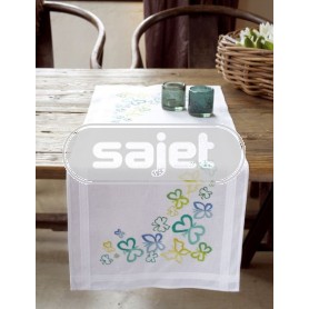 steelsteekloper blauw/groene vlinders, wit