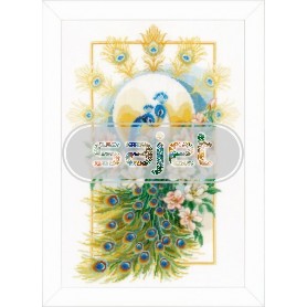 borduurpakket pauwen met bloemen