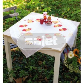 kruissteekdekservet "vrolijk pasen"