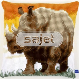 kruissteekkussen afrikaanse neushoorn