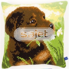 kruissteekkussen rottweiler pup