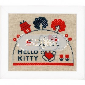 borduurpakket hello kitty, aan de wandel...