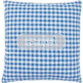 kussenrug met ritssluiting, blauwe ruit 30x30 cm