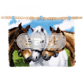 knoopkleed drie paarden