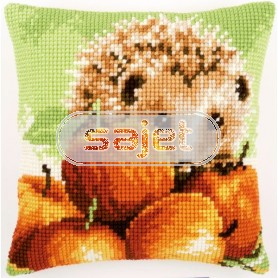 kruissteekkussen egel met appels