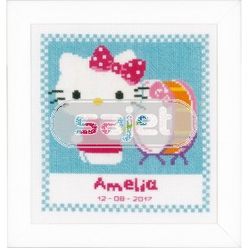 borduurpakket hello kitty, geboorte amelia
