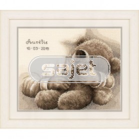 borduurpakket "knuffelbeer", geboorte aurelie