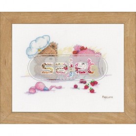 borduurpakket popcorn bear, taartjes bakken