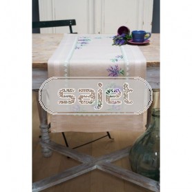 kruissteekloper lavendel, beige