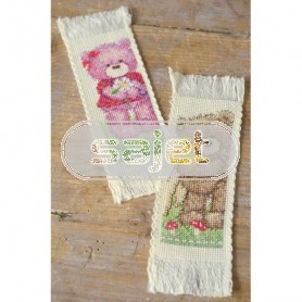 borduurpakket boekenlegger (2 st.), popcorn bear, popcorn en brie
