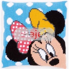 kruissteekkussen mickey mouse, minnie kiekeboe