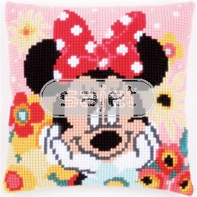 kruissteekkussen mickey mouse, minnie dagdroomt