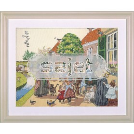 borduurpakket cornelis jetses, grote vertelselplaat