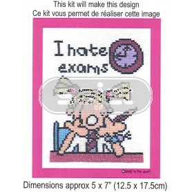 borduurpakket bonk op de deur, examenstress