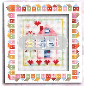 borduurpakket huis in pastelkleuren (incl. p.p.)