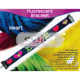 borduurpakket armband harten, liefde