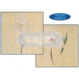 borduurpakket orchidee of iris (materiaal voor 1 dessin)