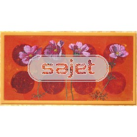 borduurpakket rose bloemen op rood
