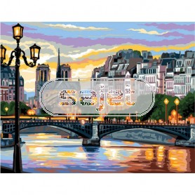 stramien parijs bij zonsondergang