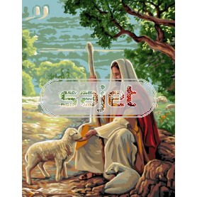 stramien + garenpakket, goede herder