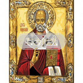 stramien + garenpakket, icoon, st. nicolas